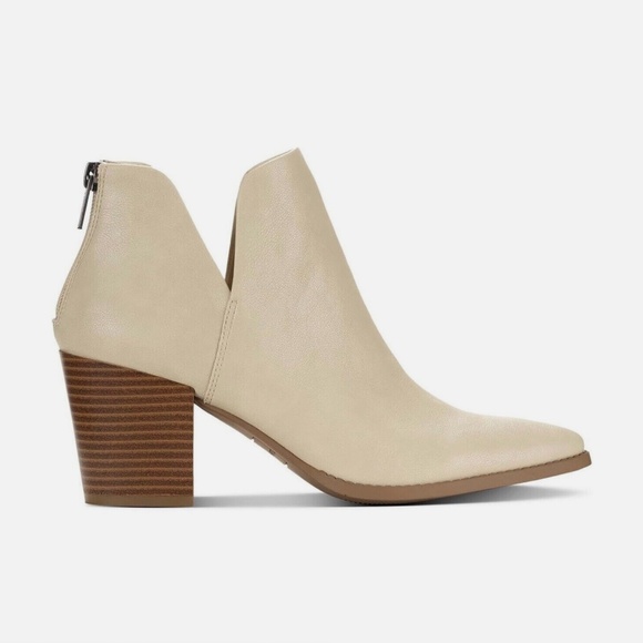 The Eliza Women's Faux Leather Almond Toe Ankle Boots by Sun + Stone - Picture 2 of 6